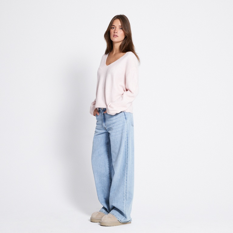 V-neck knit sweater "Keira"